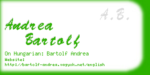 andrea bartolf business card